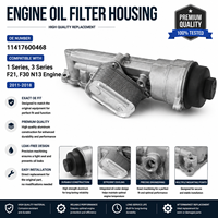 Alloggiamento Filtro Olio Motore Professionale per BMW Serie 1 e Serie 3, Ricambio OE 11417600468, Perfettamente Compatibile
