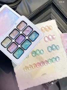 Ensemble de vernis à ongles en gel Edelweiss 9 couleurs 2,5 g et ensemble de vernis à ongles en gel pailleté, adapté pour le salon et la création d'art d'ongles DIY à domicile. - Product Image 5