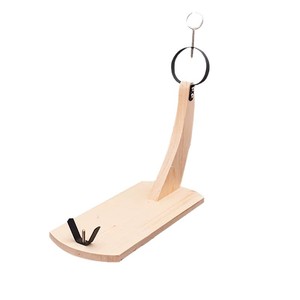 Support à jambon ibérique espagnol en bois massif, design incurvé, durable, type sur pied, pour le stockage de jambon de Jinhua - Product Image 5