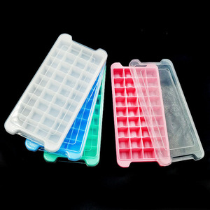 Molde para cubitos de hielo, molde para cubitos de hielo de 24 compartimentos con tapa, congelador rápido para refrigerador doméstico, caja para cubitos de hielo de 36 compartimentos - Product Image 1