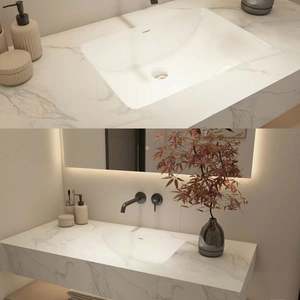 Customizable Light Luxury Smart Mirror <b>Bathroom</b> <b>Cabinet</b> Modern Hotel Style with Light Strip Made From Wood Panel - Product Image 2