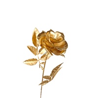 YHM Golden Rose Eucalyptus Ginkgo Leaf Composition Florale de Mariage Décoration de Meubles Ornements Modèle 001