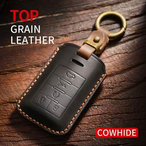 Funda de cuero para llave de coche, nueva funda de llave vintage adecuada para coches Cadillac CTS/XTS más antiguos, funda de cuero genuino hecha a mano - Product Image 2