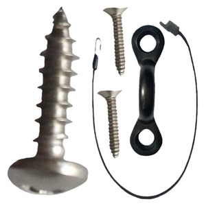 Cordon élastique en caoutchouc WDTLSGG50, crochet noir avec vis pour sangle de fixation de kayak et de camping - Product Image 5
