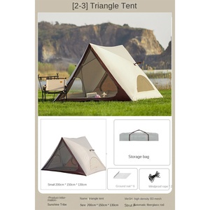 Carpa de Camping Oxford Resistente para 2-3 Personas, Fácil de Instalar, Costuras Selladas, Impermeable, Resistente al Viento y a Desgarros, de Una Sola Capa, para las Cuatro Estaciones - Product Image 6