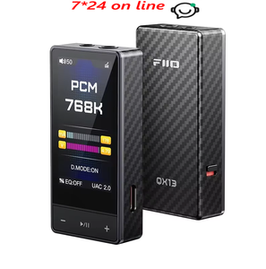 FiiO QX13 แบบพกพา <span class=keywords><strong>DAC</strong></span> AMP เครื่องขยายเสียงหูฟัง ES9027PRO 8-Ch <span class=keywords><strong>DAC</strong></span> 2*900mW XMOS 16-Core 10-Band EQ ตัวเครื่องคาร์บอนไฟเบอร์ (เฉพาะสีดำ) - Product Image 1