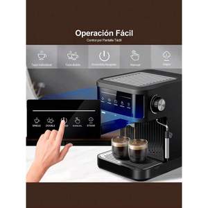 Casaliva เครื่องชงกาแฟคาปูชิโน่2ถ้วย, เครื่องทำกาแฟเอสเปรสโซคาปูชิโน่แรงดัน20บาร์850 W 1.8ลิตรถังน้ำเครื่องทำกาแฟนมบดบาริสต้าที่บ้าน