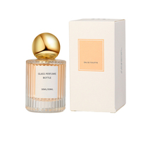 Vente en gros de flacons vaporisateurs en verre transparent de 30 ml, 50 ml, 100 ml en stock, flacons cosmétiques scellés, vaporisateur fin, emballage de parfum avec boîte