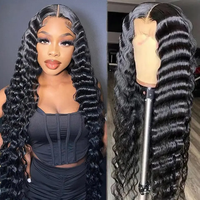 Perruques brésiliennes 13x6 en cheveux vierges Remy bouclés, sans colle, avec dentelle transparente HD complète, perruques en dentelle 13*4 5*5, densité 180, longues