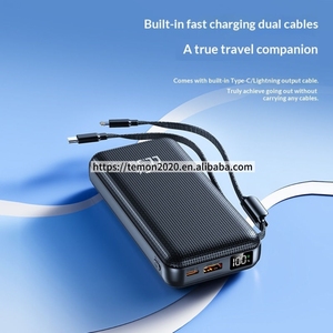 <span class=keywords><strong>Banco</strong></span> de Energía Portátil de Tela de 20000mAh, Carga Rápida de 22.5W, Cable Doble, Pantalla LED, Linterna de Emergencia - Product Image 3