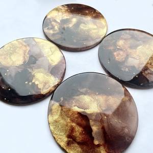 Classic Resin Coaster Set Stylish Eco-Friendly Durable Drink Coasters for Home Handmade Coffee Table Accessories - Product Image 6