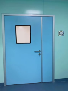 Pintu Geser Otomatis Kedap Udara dari Baja Anti Karat 304 untuk Ruang Bersih Modern, Kaca Tempered Berlapis Ganda dengan Isolasi Termal - Product Image 2