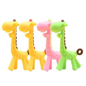 <span class=keywords><strong>Mordedor</strong></span> de silicona orgánica con forma de <span class=keywords><strong>jirafa</strong></span>, juguete suave para bebés, mordedores para la dentición de bebés - Product Image 1