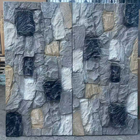 Panneau mural en pierre 3D en PU léger, revêtement en pierre artificielle en polyuréthane, imperméable, ignifuge, panneau mural décoratif