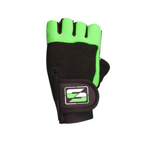 Guantes de Gimnasio de Cuero Genuino Elásticos de Medio Dedo para Levantamiento de Pesas con Cierre de Velcro para Uso Doméstico/Comercial - Venta al por Mayor - Product Image 6