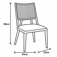 Chaise de salle à manger personnalisable de style nordique rustique avec cadre en bois foncé et assise orange - Idéale pour la maison, le bureau et les espaces publics