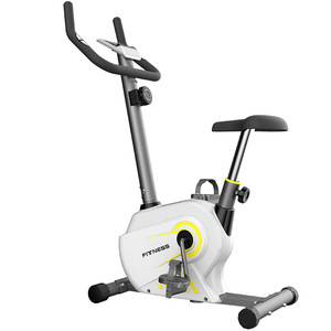 Bicicleta Estática Vertical para Ejercicio, Resistencia Magnética Ajustable, Color Blanco y Amarillo, Equipo de Ciclismo Indoor, 900x400x1120mm - Product Image 5