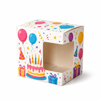 Sublimatie witte doos met venster, geschikt voor hittepers bedrukking voor 11 OZ sublimatie koffiemok cadeau, verjaardag, printbare hittetransferdoos
