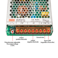 MZMW LRS-200-24 ultra mince 200W 24V 8.8A Ac Dc convertisseur unique LED onduleur industriel transformer alimentation à découpage