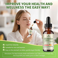 Extrait concentré Solilan OEM 30:1 Moringa Curcuma Ashwagandha Antioxydant & Vitamines immunitaires Super-aliments liquides en gouttes