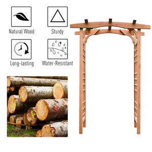 Décor d'extérieur de jardin en <span class=keywords><strong>bois</strong></span>, arbres, pergola de mariage, décorations - Product Image 6