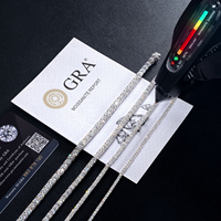 Bracelet tennis en moissanite RINNTIN XP110 prêt à être expédié, bracelet en laiton glacé, hip-hop, pour hommes et femmes, bracelet en moissanite