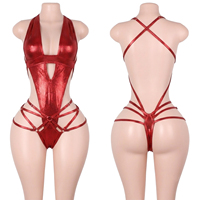 Tenue de danse exotique directement de l'usine : Combinaison de pole dance à lacets, ensemble de lingerie scintillante pour festival et rave, vêtements de danseuse