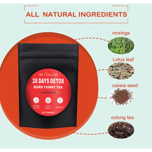 Thé Minceur Herbal OEM/ODM Bio Brûle-Graisse Rapide Détox 28 Jours avec Graines de Cassia & Thé <span class=keywords><strong>Oolong</strong></span> 28 Sachets - Product Image 4