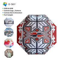Parapluie pliant imprimé intégral, faible MOQ, abordable, portable, coupe-vent, protection UV, avec pochette de rangement, qualité supérieure