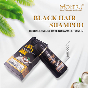 Mokeru-champú de <span class=keywords><strong>Color</strong></span> negro Natural para hombres y mujeres, <span class=keywords><strong>tinte</strong></span> de cabello de coco, permanente y rápido - Product Image 2