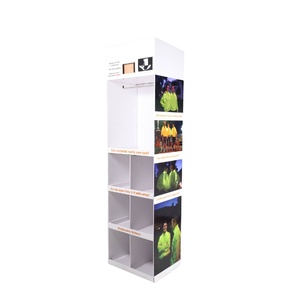 Étagère de supermarché en carton publicitaire, présentoir en carton pour vêtements et veste légère - Product Image 1