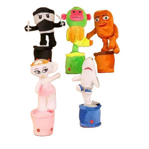 Giocattoli creativi per bambini giocattoli interattivi che ballano cantando giocattoli Tung Tung Sahur ripetono quello che hai detto USB ricarica giocattoli di peluche elettronici - Product Image 1