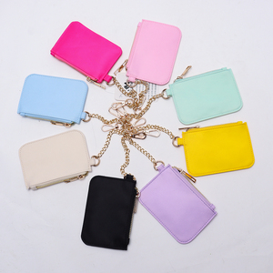 Tas dompet koin <span class=keywords><strong>Mini</strong></span> nilon ritsleting portabel Pria Wanita tempat kartu uniseks dompet koin tas dompet koin nilon gantungan kunci - Product Image 5