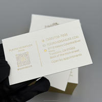 Cartes de visite personnalisées en feuille d'aluminium, carton noir épais, bords dorés, couleur Pantone, image de marque professionnelle haut de gamme