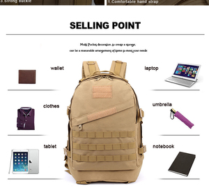 Sinh tồn công cụ túi không thấm nước chiến thuật Ba lô camo cho cắm trại ngoài trời săn bắn đi bộ đường dài - Product Image 3