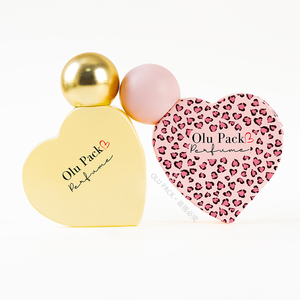 Chất lượng cao giá rẻ giá tùy chỉnh hiện đại rõ ràng màu hồng vàng hình trái tim chai nước hoa thủy tinh cho phụ nữ - Product Image 1
