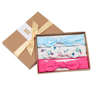 ชุดกล่องของขวัญที่คาดผมหูกระต่ายสำหรับเด็ก 3 ชิ้น/ชุด โบว์ผูกผมยืดหยุ่นสูง เครื่องประดับผมสำหรับถ่ายรูปวันเกิดเจ้าหญิงสาวน้อย - Product Image 5