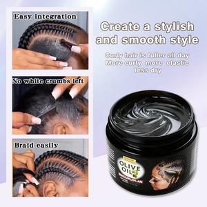 <span class=keywords><strong>Gel</strong></span> coiffant pour cheveux crépus à tenue forte, anti-frisottis, pour cheveux bouclés, torsades, tresses fermes, non gras, séchage rapide, vente chaude - Product Image 4