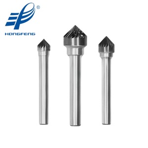 Loại K đơn cắt đồng Hàn 90 ° hình nón Vonfram cacbua quay Burrs tập tin để mài cắt deburring - Product Image 4