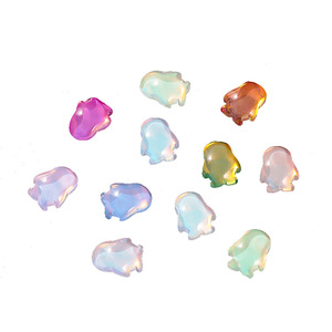 Strass en verre à dos plat en forme de pingouin 8x10mm, irisés, pour décorations DIY d'ongles, accessoires de bijoux fantaisie style dessin animé - Product Image 5