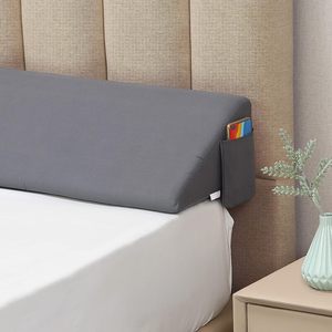 Triangular Plush Brushed Fabric Sponge Filled Pillow Bed-<b>Gap</b> Wedge <b>Gap</b>-Filling Removable Washable Bed Backrest Vekkias - Product Image 3