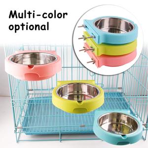 Cage suspendue en acier inoxydable écologique pour animaux de compagnie, mangeoire pour chien avec eau amovible et tasse de coop alimentaire - Product Image 4