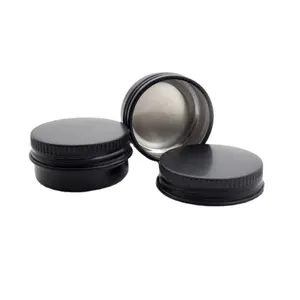 Black 30 50 60 80 100 150g 200 250ml sealing cylinder tin printed aluminum candle cream luxury jars