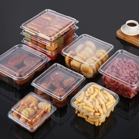 Boîte en plastique triangulaire carrée détachable pour pâtisserie alimentaire Sandwich Dessert à mâcher biscuit emballage récipient alimentaire
