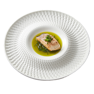 Assiette en céramique jetable de luxe nordique, écologique, blanche, ronde, pour mariage, steak, pâtes - Product Image 2