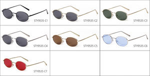 ADE WU STY9535 Vintage Metal gözlük Lens 2024 yeni Oval güneş gözlüğü Retro yuvarlak moda küçük çerçeve güneş gözlüğü - Product Image 6