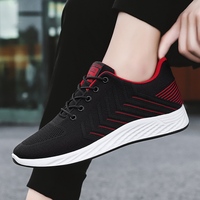 Chaussures de sport pour hommes en maille respirante à lacets, semelle souple confortable, pour la marche en extérieur, tendance mode