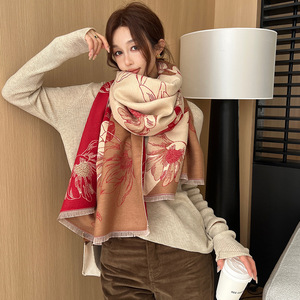 Ánh Sáng Sang Trọng Bohemian Phong Cách Mộc Lan Trung Quốc Nghệ Thuật Ấm Khăn Của Phụ Nữ Dày Áo Khoác Cho Mùa Đông - Product Image 4