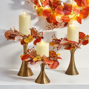 Supports de bougies, centre de table, qualité supérieure, porte-bougie en laiton antique pour décoration de Noël - Product Image 6