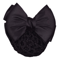 Outil de coiffure professionnel Satin Bowknot Snood Net Barrette pince à cheveux chignon couverture filet à cheveux dentelle arc décor